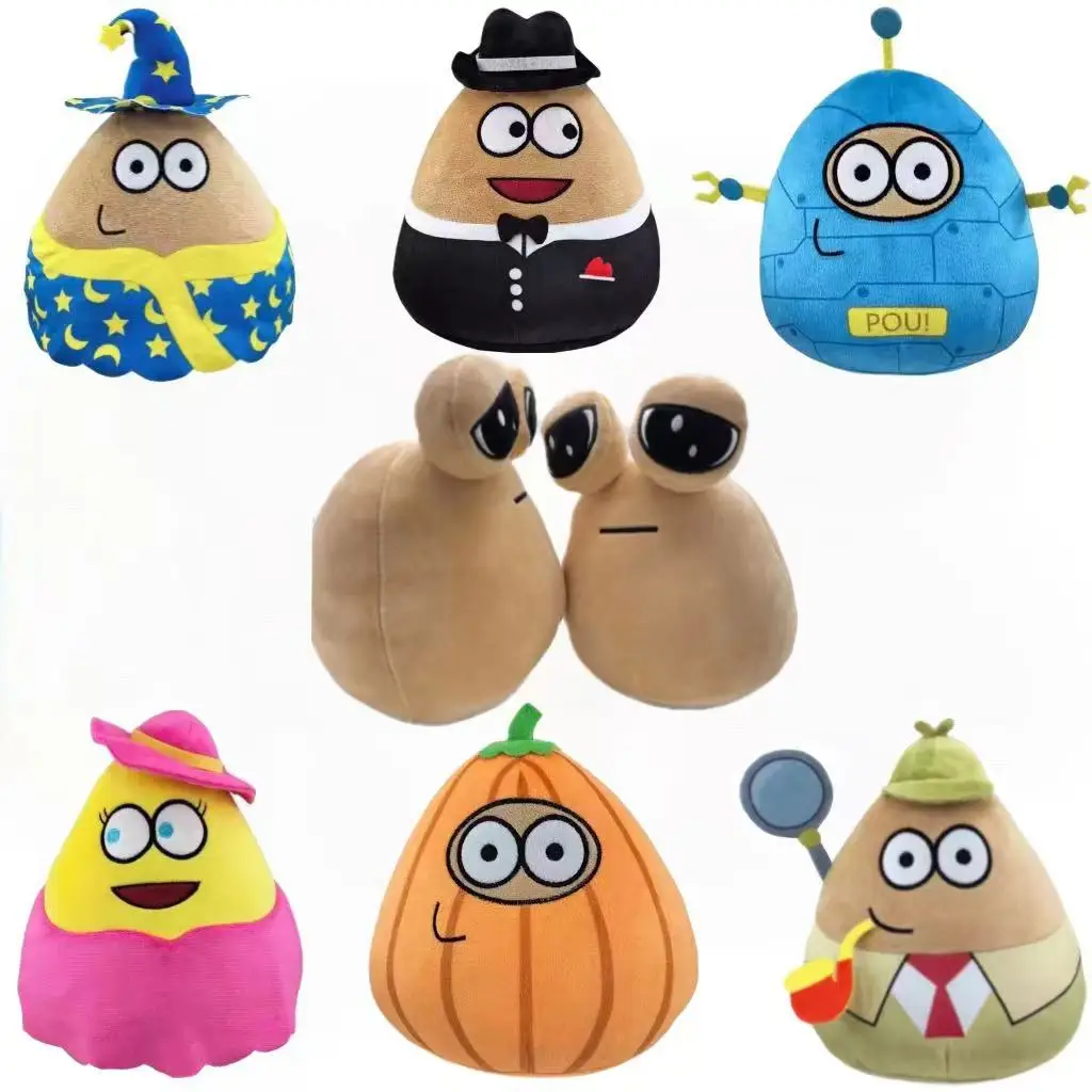 

New 21cm Hot Game My Pet Alien Pou Plush Toy Furdiburb Emotion Alien Plushie Stuffed Animal Pou Doll Birthday Christmas Gift