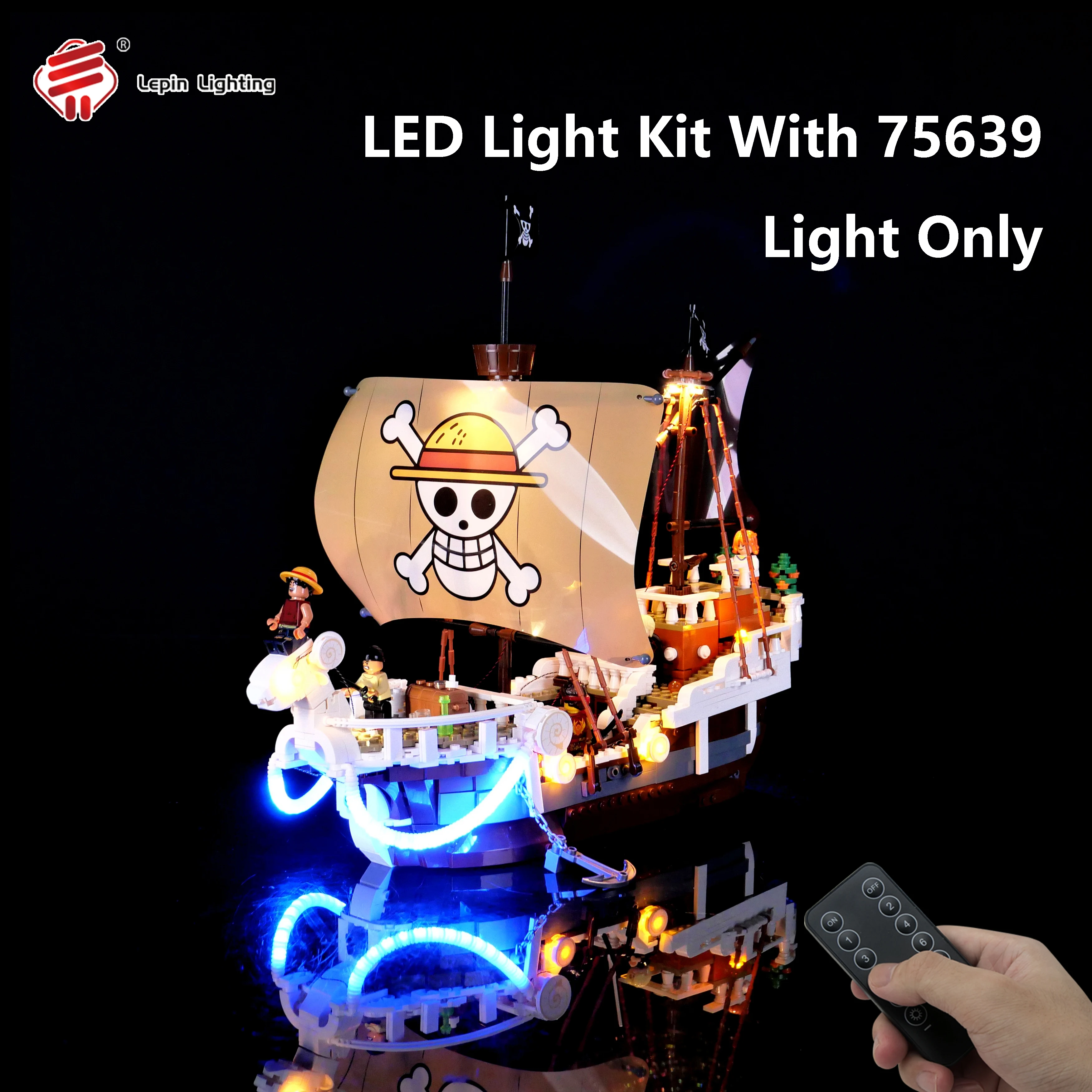 

Набор строительных блоков «сделай сам», совместимый с 75639, набор светодиодных светильников Going Merry Pirate Ship, аксессуары для украшения дисплея