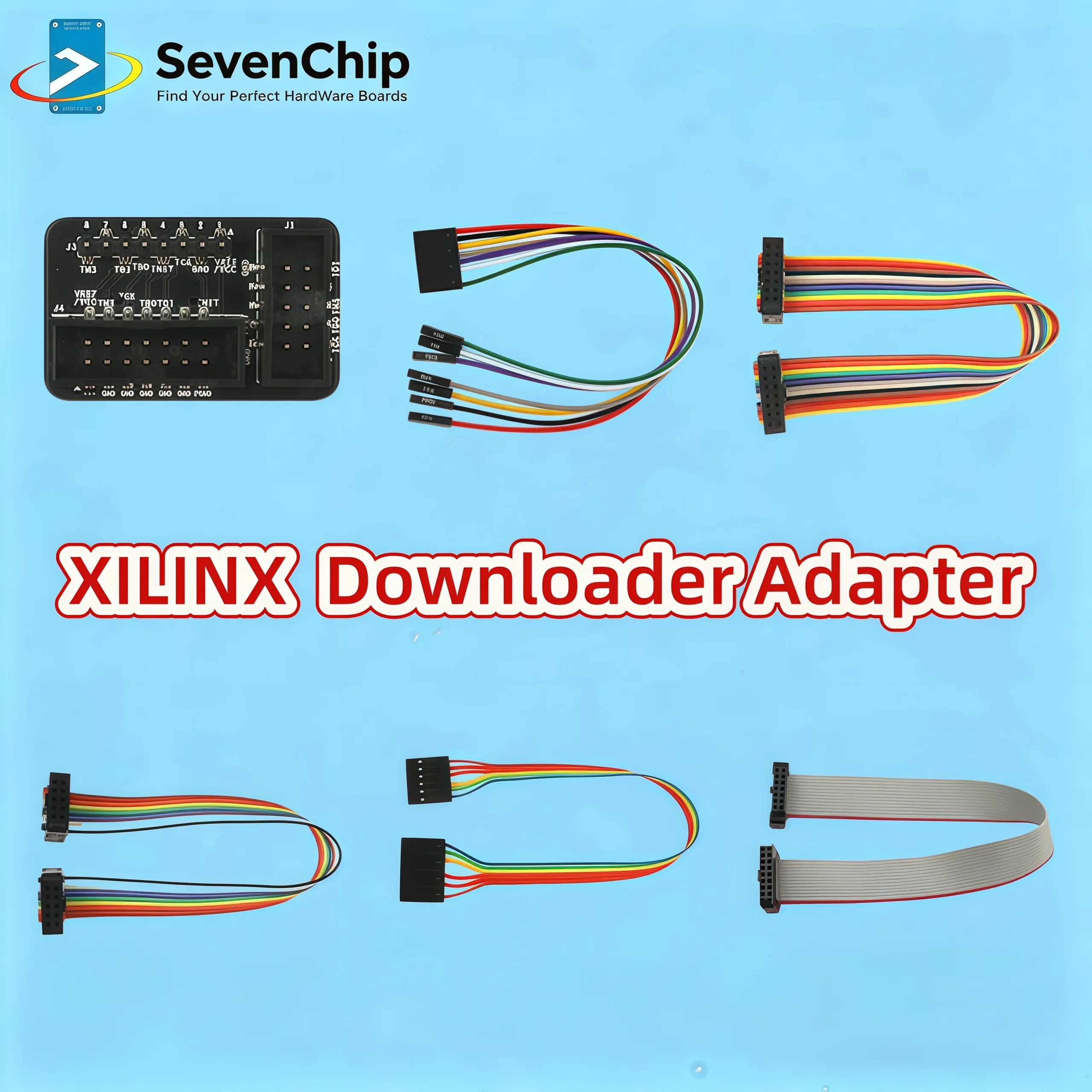 

XILINX Downloader Adapter Board JTAG Cable Red Original Dedicated Adapter Board 2.54MM 2.0MM 6P 8P 10P 14PIN Flywire Standard