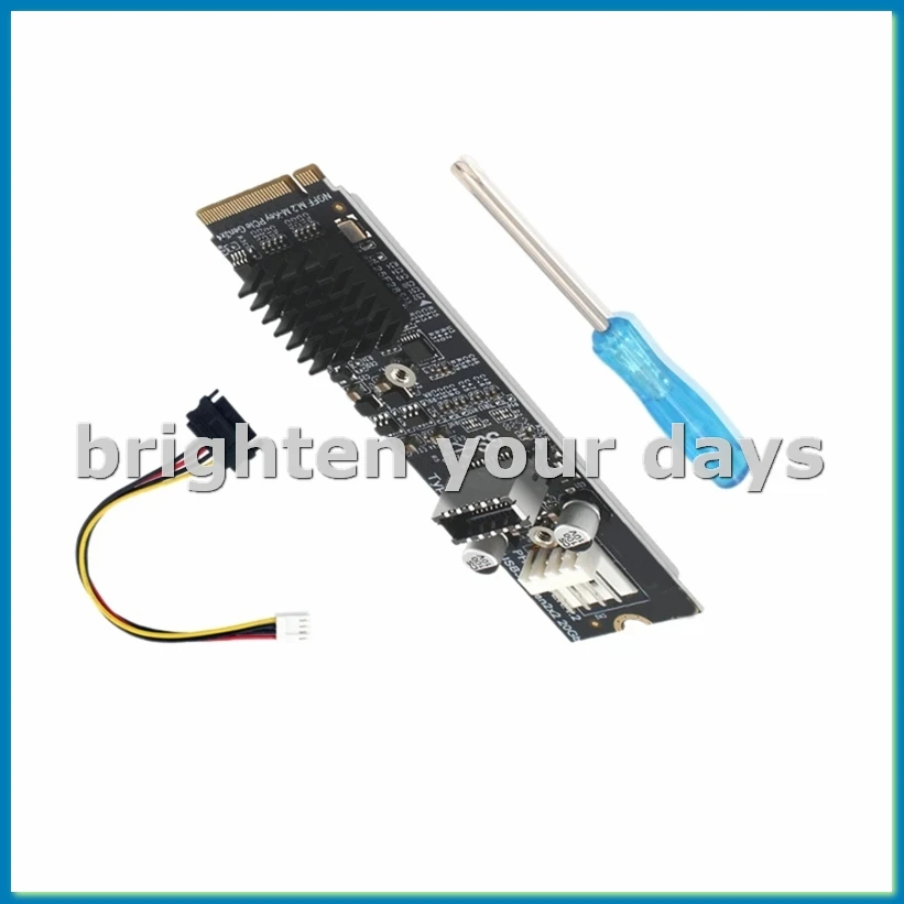 PH6603 M.2 MKEY PCIe to Front USB 3.2 20Gb M.2 NVME to TYPE-E Expansion Card Hub Riser for PC-A79U