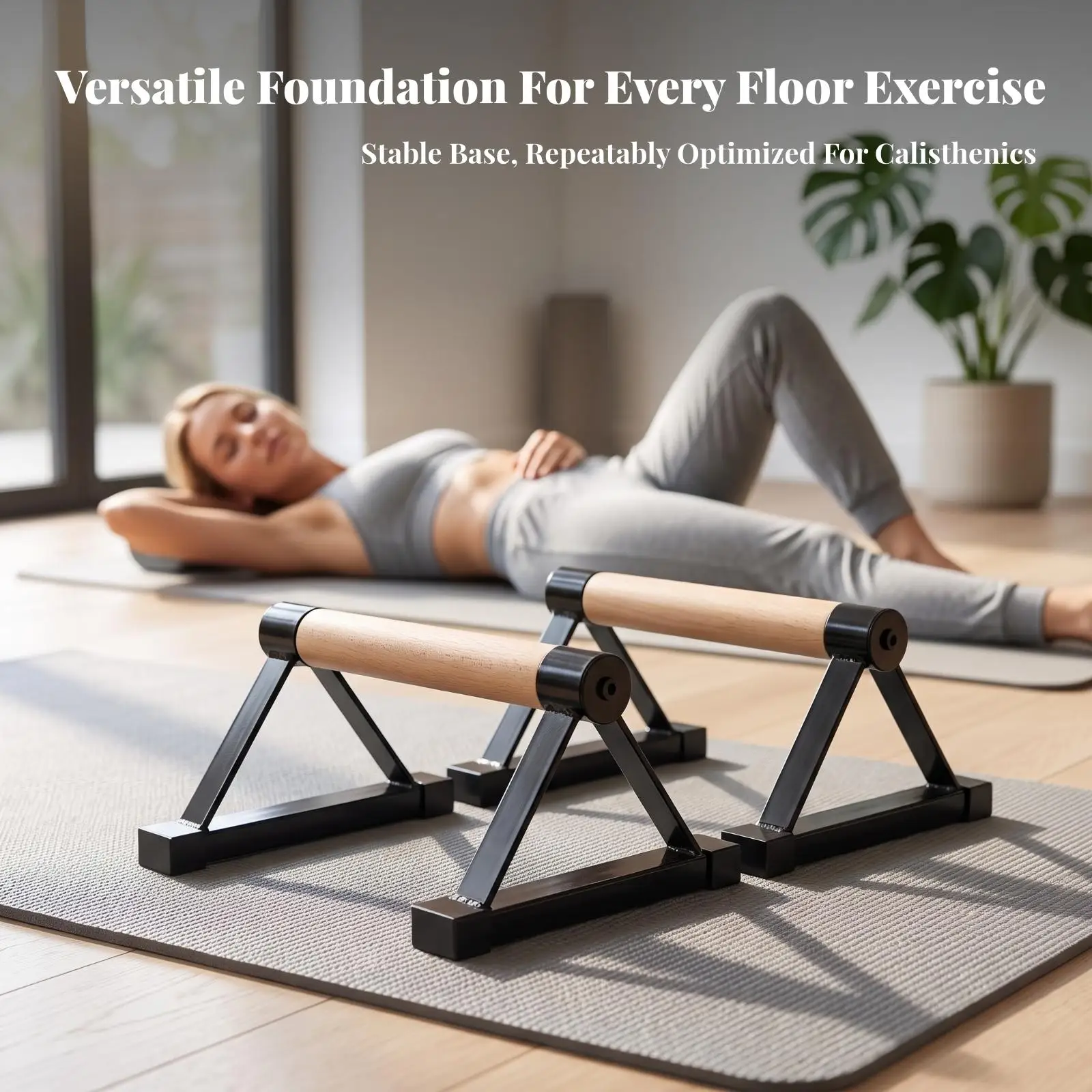 Bodybuilding Push Up Support Stand Wooden Handle Fitness Gear for Chest Shoulder Tricep Workout at Home Gym