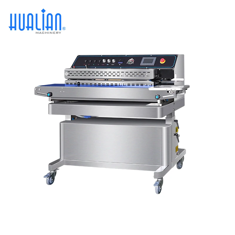 FRM-980WH Hualian Solid-ink Coding Air Sucking Gas-flushing Continuous Band Sealer For Bag Packaging