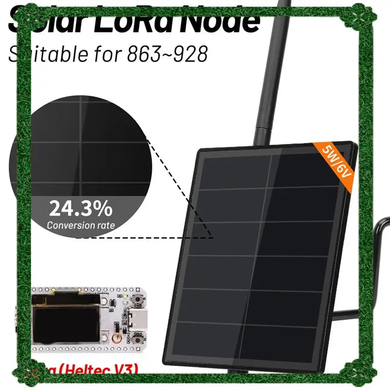 24-Hour Delivery 5V Solar Panel D5 Solar Node ESP32 Lora 32 V3 For Wifi Meshtastic Lorawan Heltec SX1262 ESP32 Built-In Battery