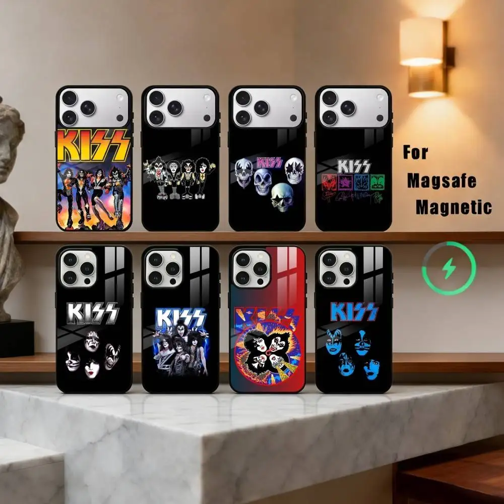 

Hard-rock Band K-Kiss-S Phone Case For iPhone17,16,15,14,13,12,11 Plus,For Magnetic Wireless Charge Cover