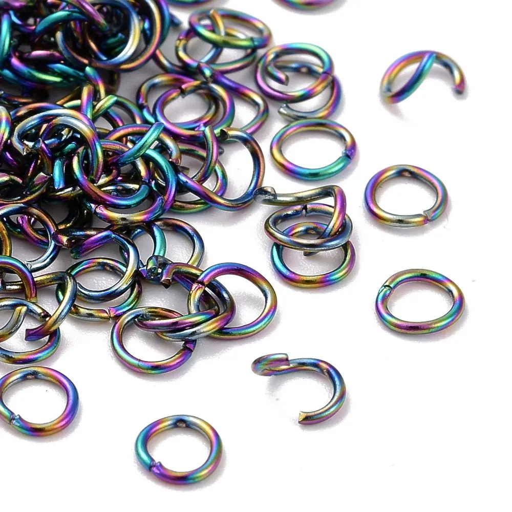 

100pcs 304 Stainless Steel Open Jump Rings 3.5/4/5/6mm Multi-color Splits Rings for jewelry making DIY accessories Supplies