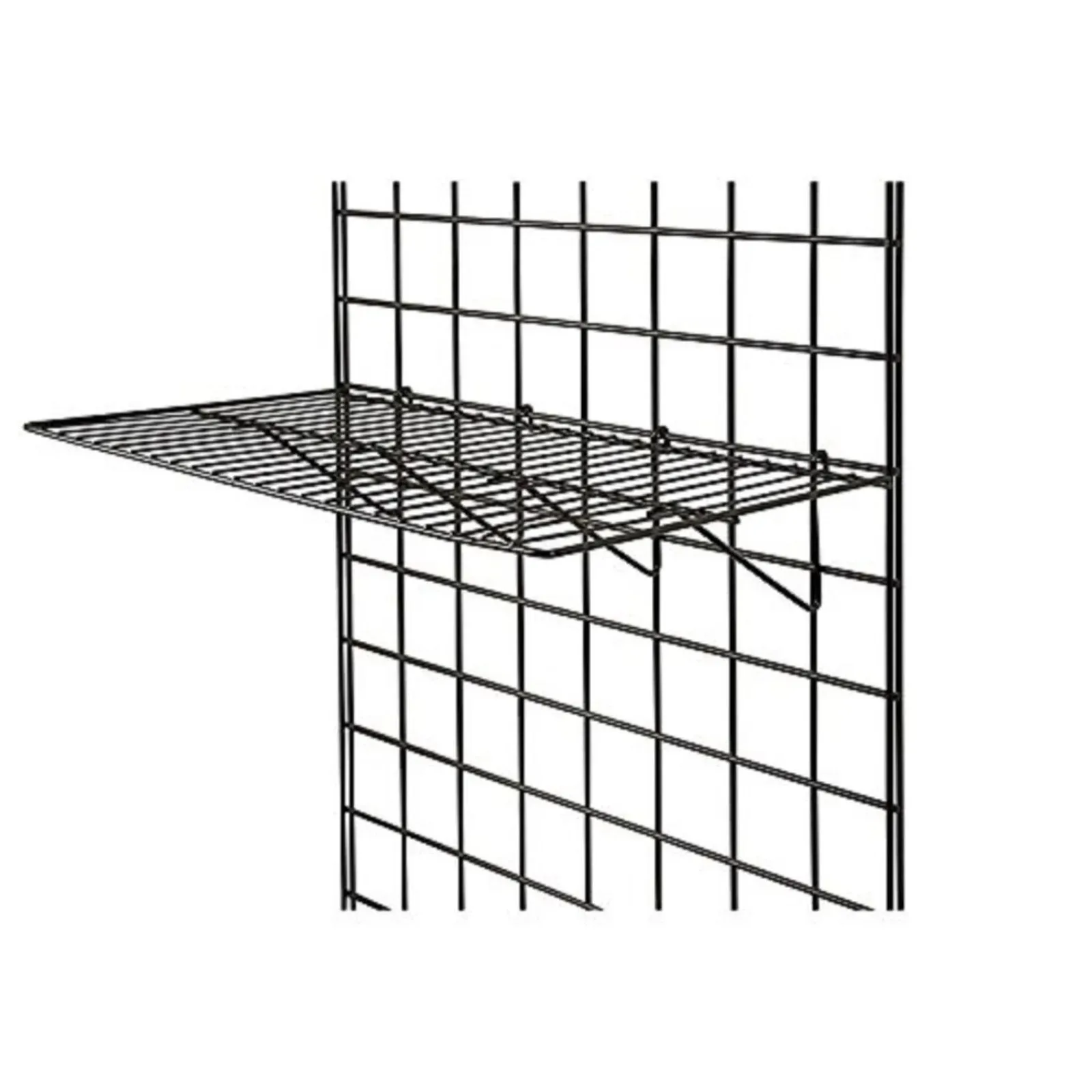 Black Grid Panel Display Shelf Box of 6 United States