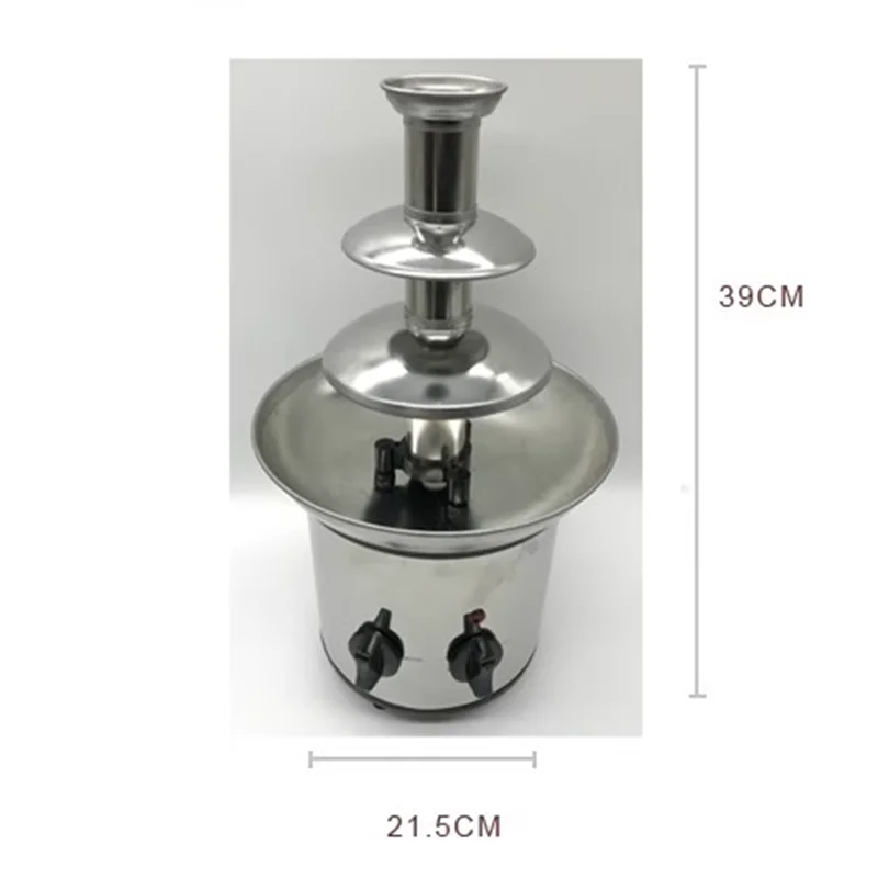 Mini Chocolate Fountain Machine Electrique Fondue Disembogue Stainless Steel For Wedding/Birthday congratulate Party