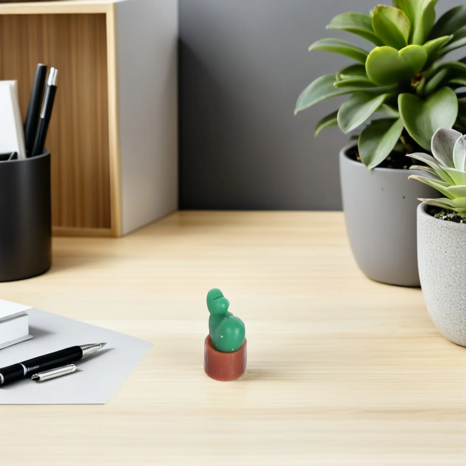 

16Pcs Mini Resin Cactus Ornaments: Cute Tiny Green Cacti for Tabletop Decor DIY Fairy Garden Bonsai Landscaping Indoor Outdoor