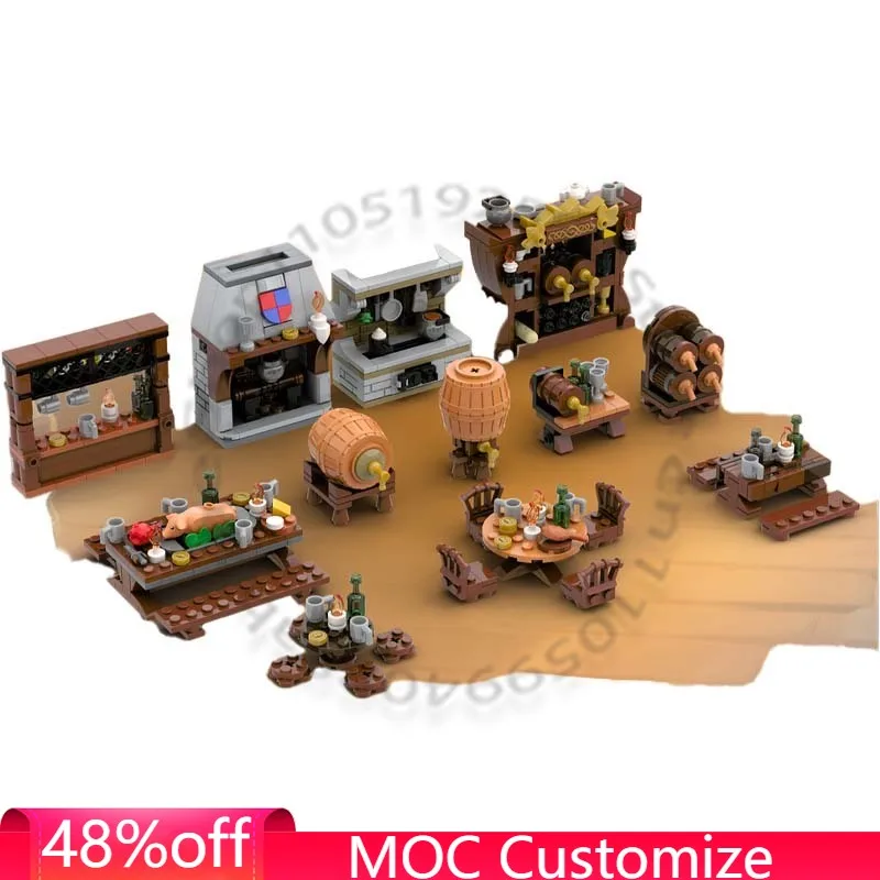 768 PCS Couple Tavern Pack MOC Customize Modular Building Block Technology Model Creative Design Design DIY Toy Christmas Gift