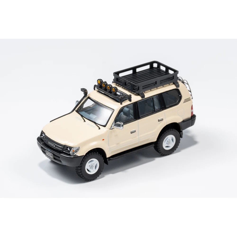 GCD 1/64 Prado 90 Heavy Modified Diecast Car Model Beige LHD Alloy Vehicle with Display Box Collection Gift - view 3