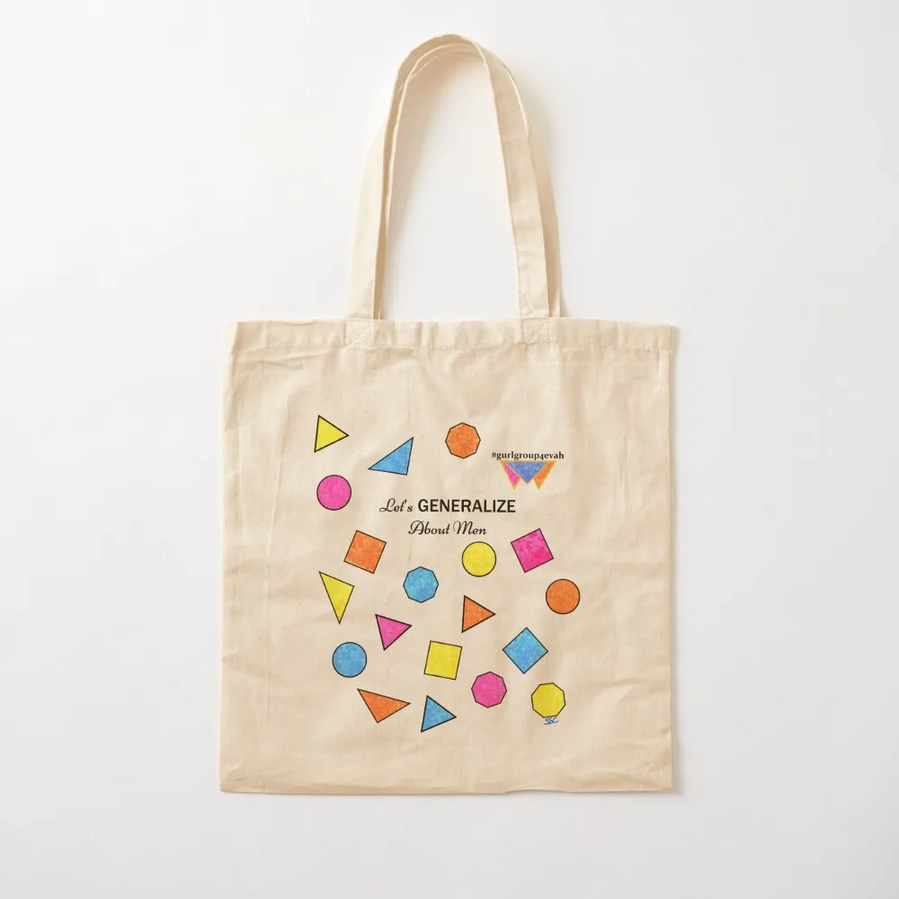 

Let's Generalize About Men (Multi-Color, Black Outlines) Tote Bag Canvas bag for women custom canvas bag Canvas Tote