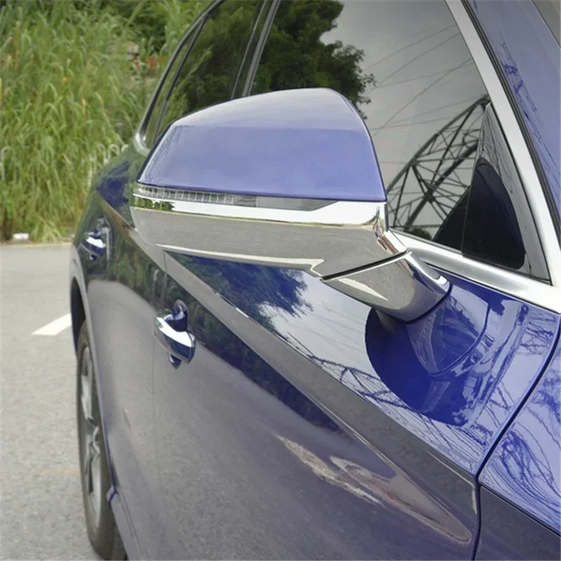 

WELKINRY For Audi Q5 80A 2nd Generation 2017-2025 Car Door Side Wing Fender Rearview Mirror Base Turning Signal Lamp Light Trim