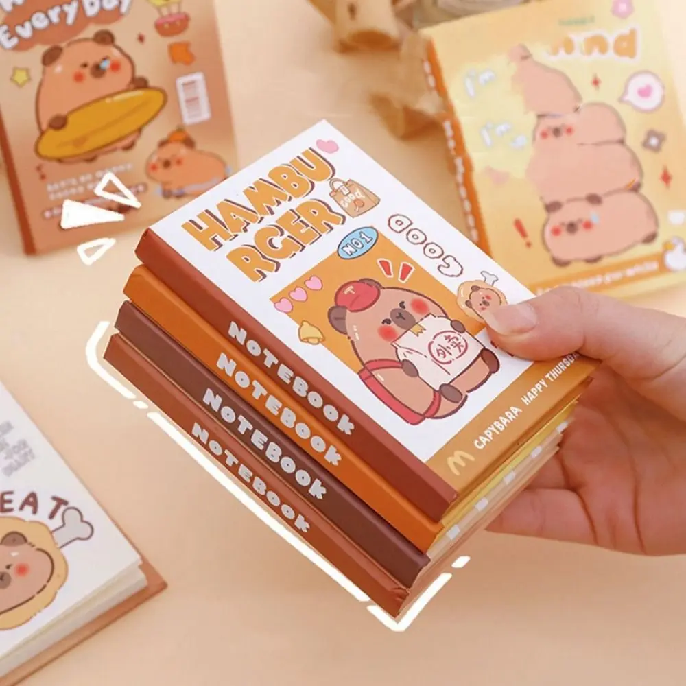 Memo Note Kawaii Capybara A7 Notebook Portable Cartoon Small Pocket Notepad Cute Mini Writing Pad Office