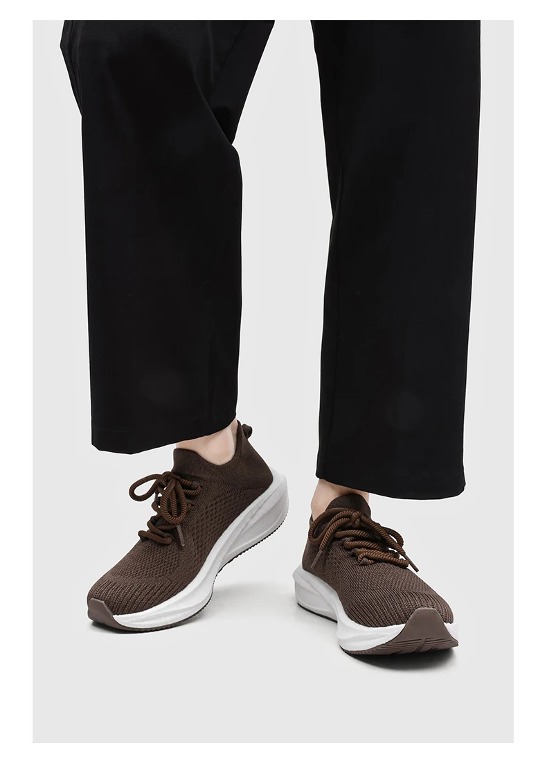 Neue, gepolsterte Laufschuhe für Herren, geeignet für schwere Läufer, mit Schnürung, Sport- und Freizeitmodelle für Damen, rutschfeste Outdoor-Sportschuhe, Herren-Sneaker. – Detail 12