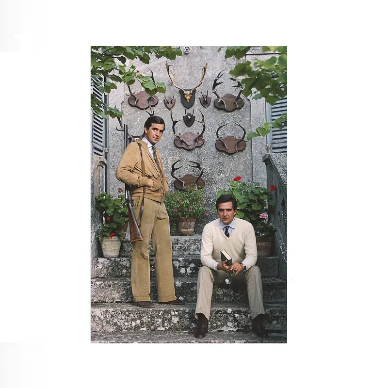 Slim Aarons 'Gioacchino And Gian Nicola Fiilippi', Print Art Canvas Poster, Living Room, Home Wall Decor Picture
