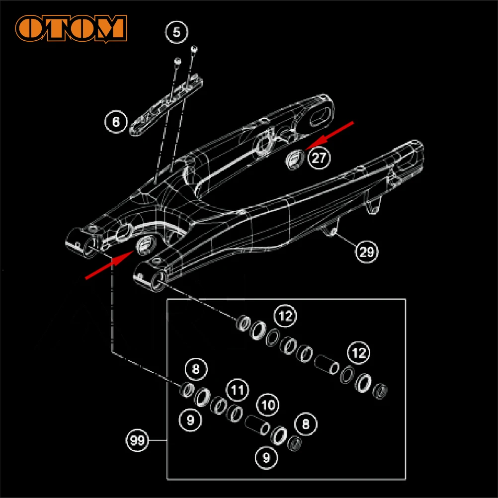 Motorcycle Swing Arm Dust Caps Locking Closing Rubber Cover For KTM SX SXF XC XCF FC FX TC TX 125 250 300 450 Off-road Motocross