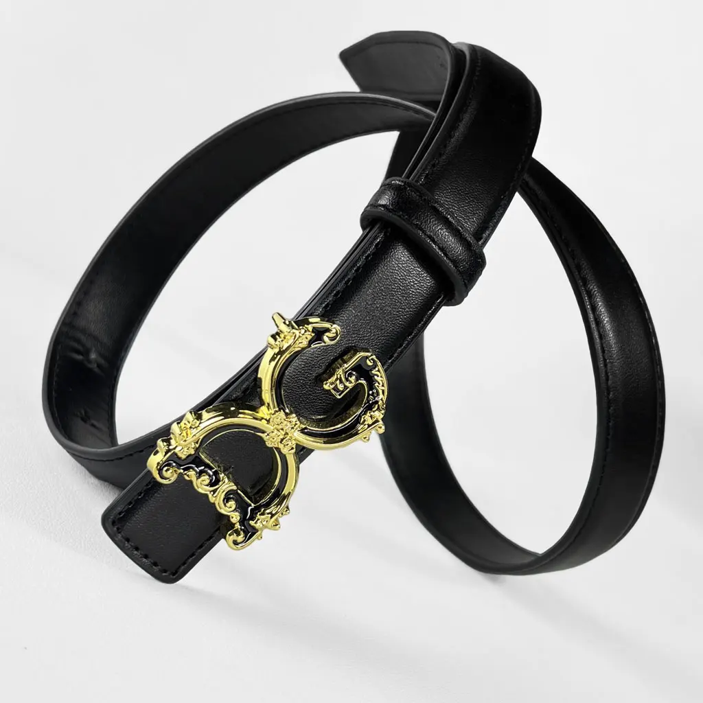 Cintura in vita Color Block Materiale durevole Lettera Logo Accento Cintura per lo styling a lunghezza regolabile