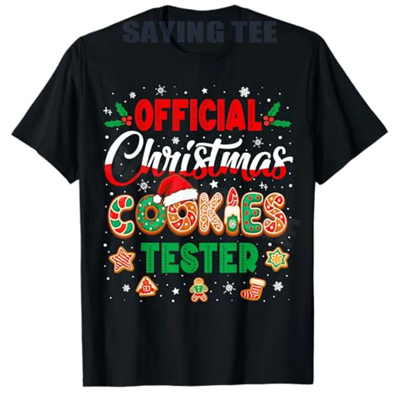 الرسمية عيد الميلاد كوكي تستر تستر الخبز طاقم تي شيرت عيد الميلاد منامة PJ هدايا الجدة Y2k الفكاهة عشاق عيد الميلاد زي المحملة