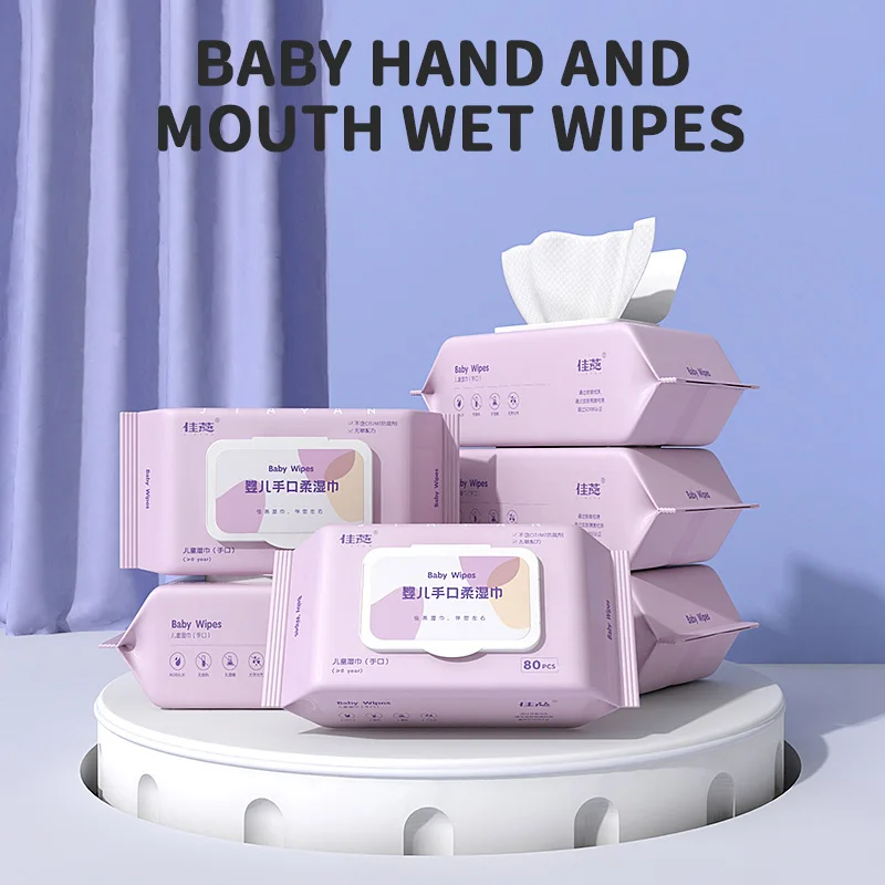 3 pack (240 pcs) of hand, foot and mouth wipes, disposable wipes for on-the-go, gentle and unscented 99% pure water wipes