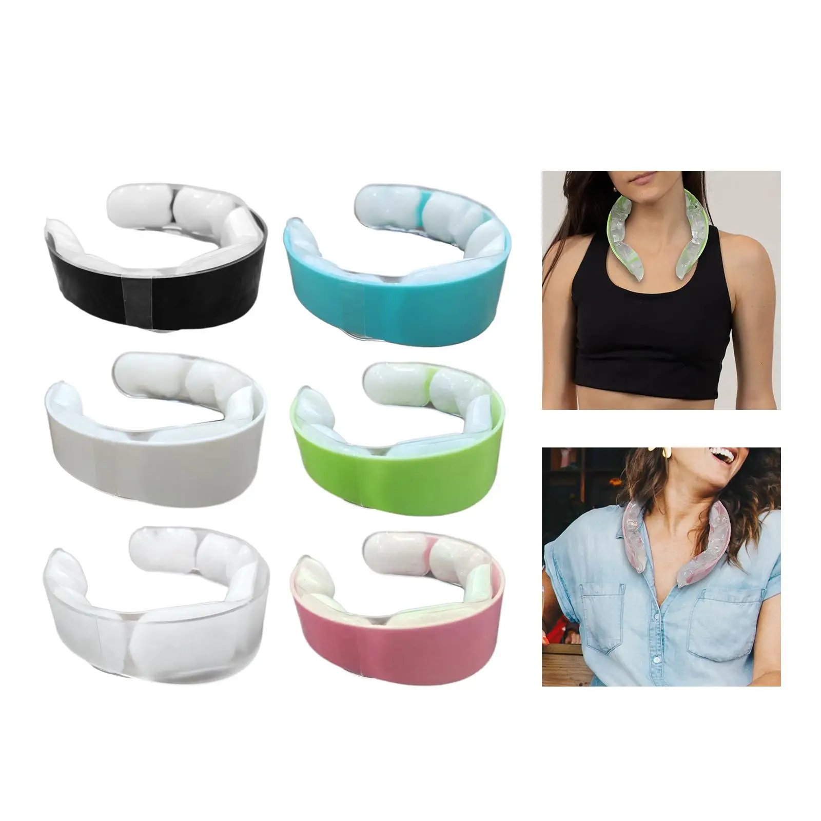 Neck Ice Pad Easy to Use Reusable Stay Cool in The Heat Ice Neck Collar Neck Wrap Cooling for Golf Outdoor Walking Sports Women