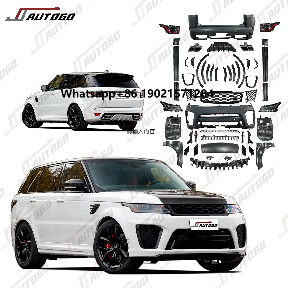 

High Quality Body Kit for Land Rover Range Rover Sport 2014-2017 L494 Change to Sport 2020 SVR Style Front Rear Bumper Assy