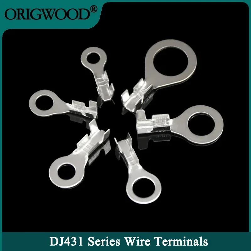 50/100pcs DJ431 Wire End Lug Terminal  A3.2 A4.2 A5.2 B4.2 B6.2 B8.2 O Ring Bare Copper Cold Press Circular Splice Crimp