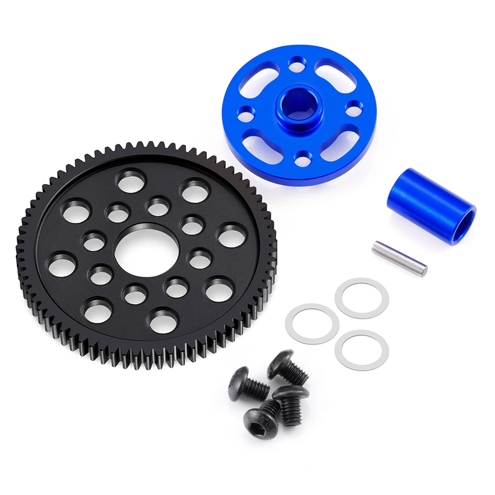 AXSPEED acier 63/64/66/71T engrenage droit et support d'engrenage ensemble d'engrenages à grande vitesse pour Tamiya TT-02 TT02 1/10 RC pièces de mise à niveau de voiture
