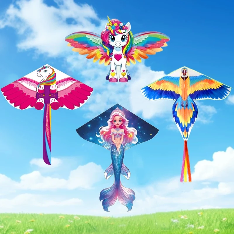 ว่าวเด็กเล่นกลางแจ้ง วัสดุไนลอนริปสต็อป ผลิตจากโรงงาน ว่าวรูปมังกร สายว่าว ของเล่นกลางแจ้ง ว่าวชายหาด ว่าวรูปดาวหาง ว่าวรูปปลาคาร์ฟ สำหรับเล่นสนุก