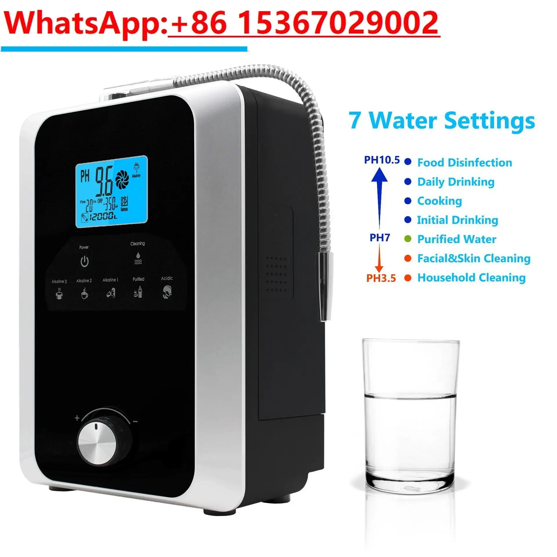 

Electrolytic ion machine weak alkaline hydrogen rich machine ionizer EHM-859 household water purifier