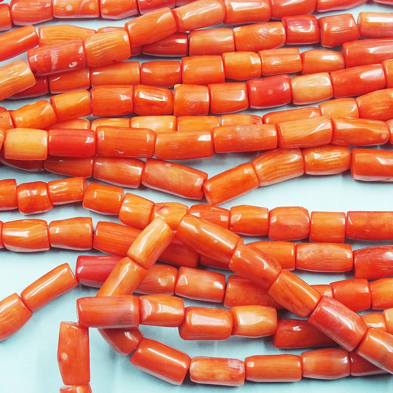 

2kg 8-9MM thick Natural Orange Coral Loose Beads. DIY. handmade maker. best product