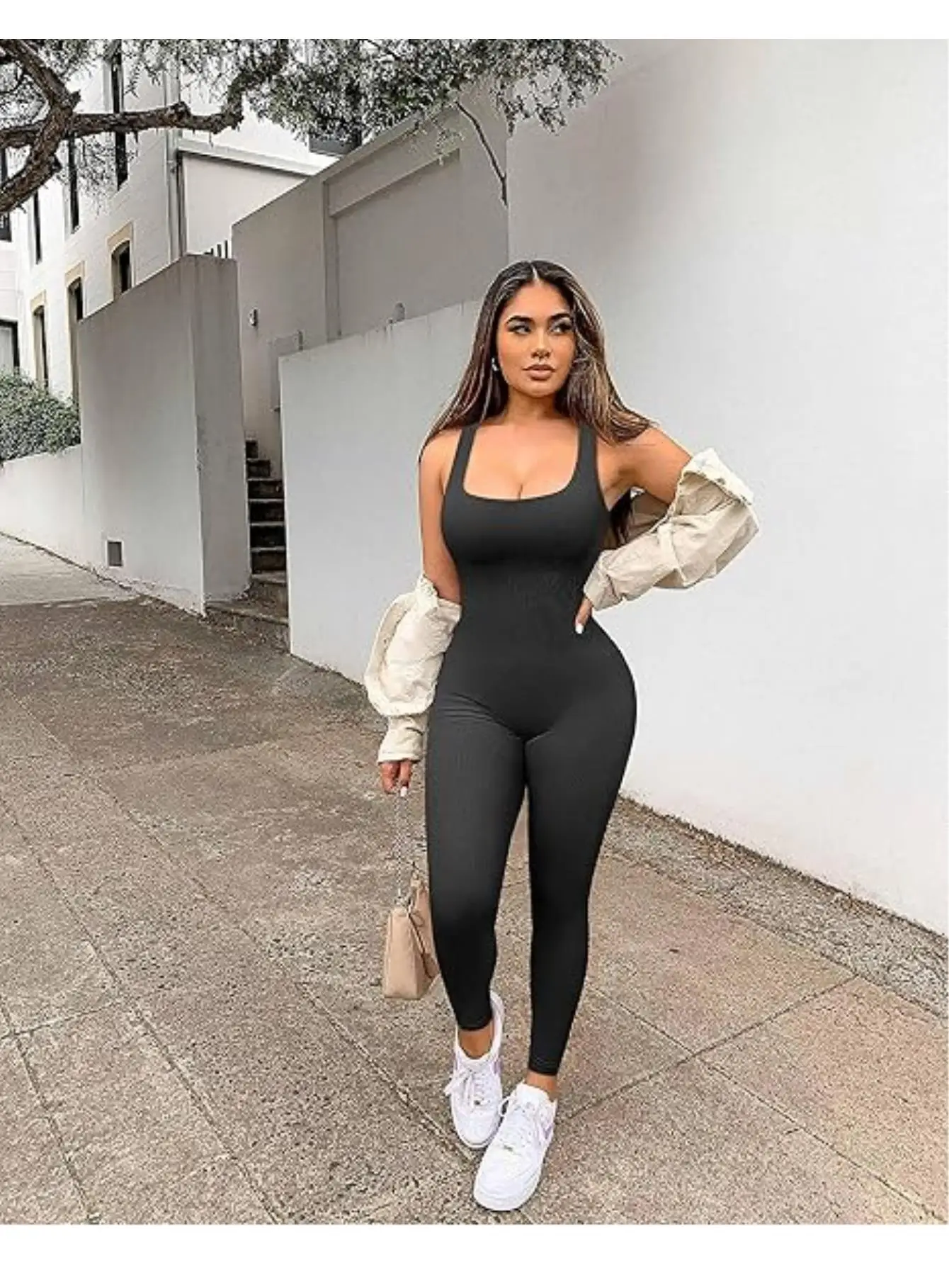 

Бесшовный эластичный комбинезон-боди для фитнеса и йоги, цельный спортивный костюм