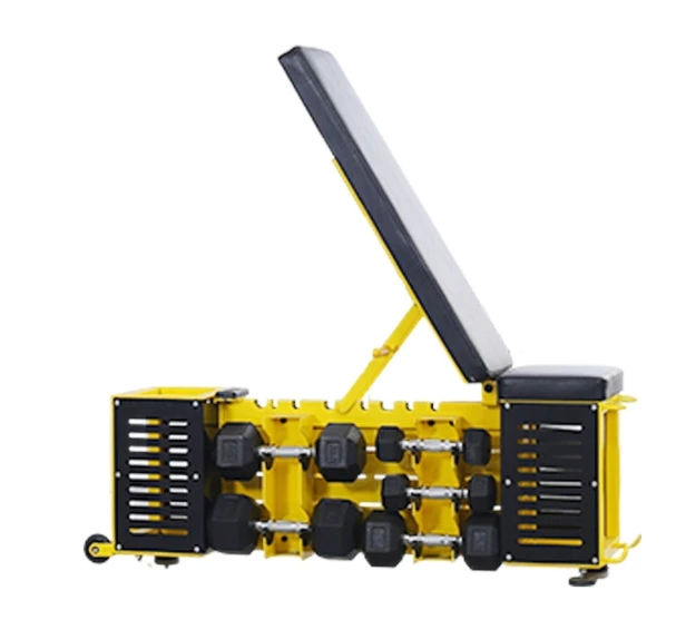 

Многофункциональная регулируемая скамья-стойка для гантелей с комбинированным весом, скамья для жима лежа, скамья для хранения гантелей, регулируемая скамья для гантелей