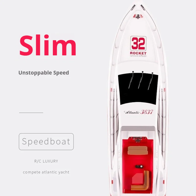 Henglong 3837 Royal Yacht RC Remote Controlled Boat Fast Boat Water Electric Toy High Speed Rowing Simulation Fast Boat Model