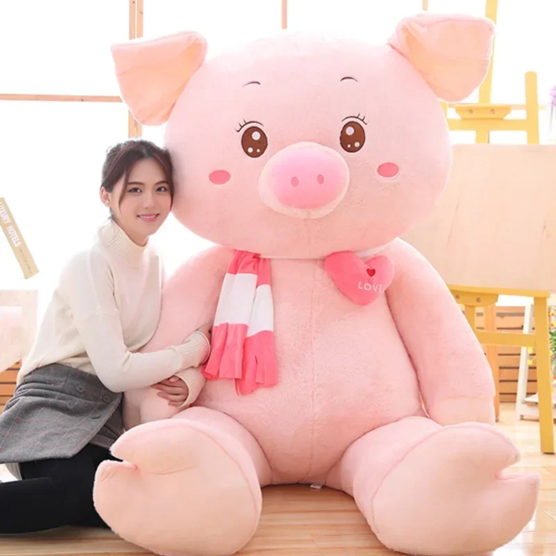 [Funny] Big size 170cm Very cute soft pig baby doll Stuffed plush toy Hold pillow Home Decoration child adult Birthday Gift