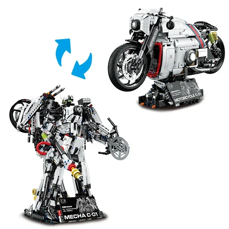 Moc GULY 60520 Lotus C-01 Mecha Motorbike Transformer, Model 2616, piezas, 60520, bloques de construcción, Puzzle de ladrillos, Juguetes