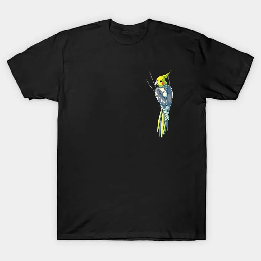 Awseome  Pied Cockatiel funny cockatiel meme gift T-Shirt for parrot lover plus size clothing for parrot owner 100% cotton tee