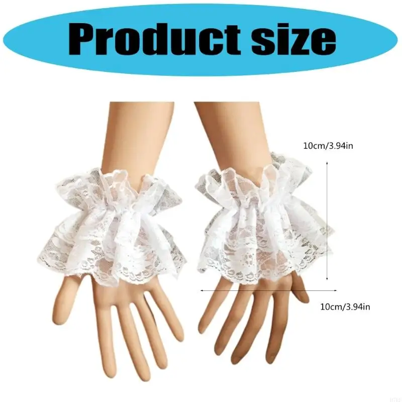 Adjustable Mesh Wrist Guards For Daily Use Sun Block White Black Pair H7EF