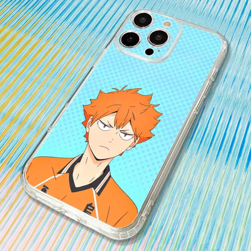 Amine H-Haikyuu Karasuno Phone Case For iPhone17,16,15,14,13,12,11 Plus,Pro Max Soft Transparent Cover