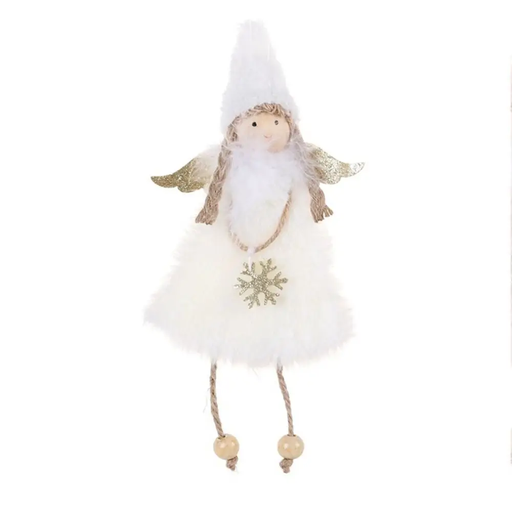 

Easy Use Cute Xmas Tree Hanging Ornaments Angel Doll Plush Angel Doll Pendant Fashionable Plush Gauze Skirt Angel Party Supplies