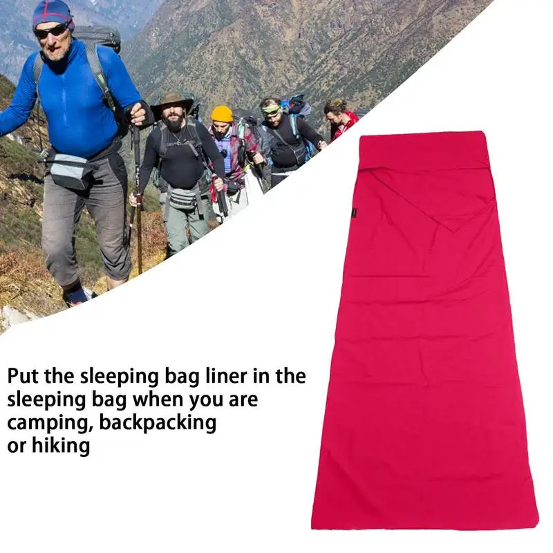 75x210cm Outdoor Single Sleeping Bags Liner Ultralight Silk Sleeping Bag Liner with Pillow Bag for Backpacking Hotel Camping