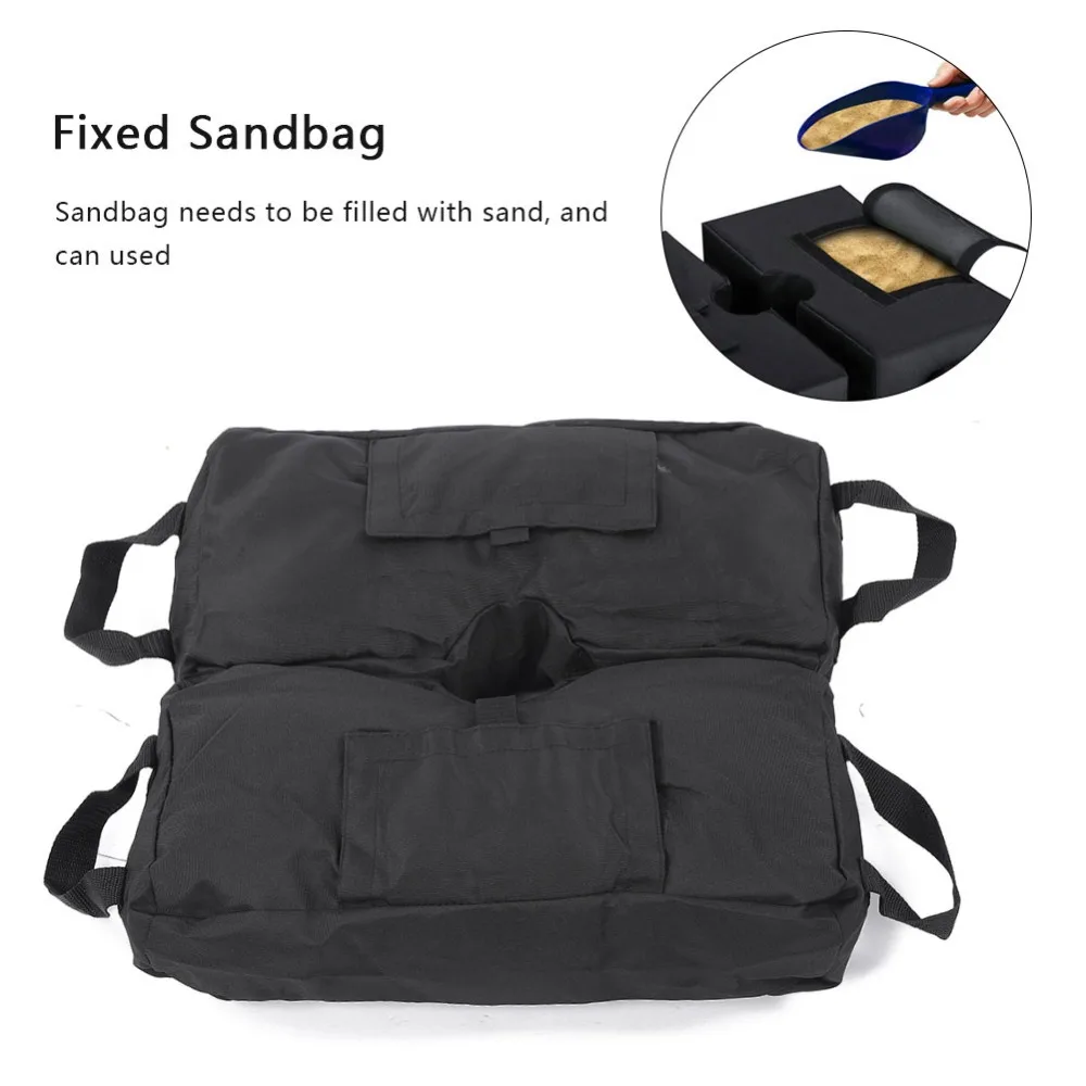 Portable Oxford Cloth Sandbag Heavy Duty Foldable Design Weight Bag Fillable Pouch Waterproof Fabric Sand Pouch Patio Umbrella