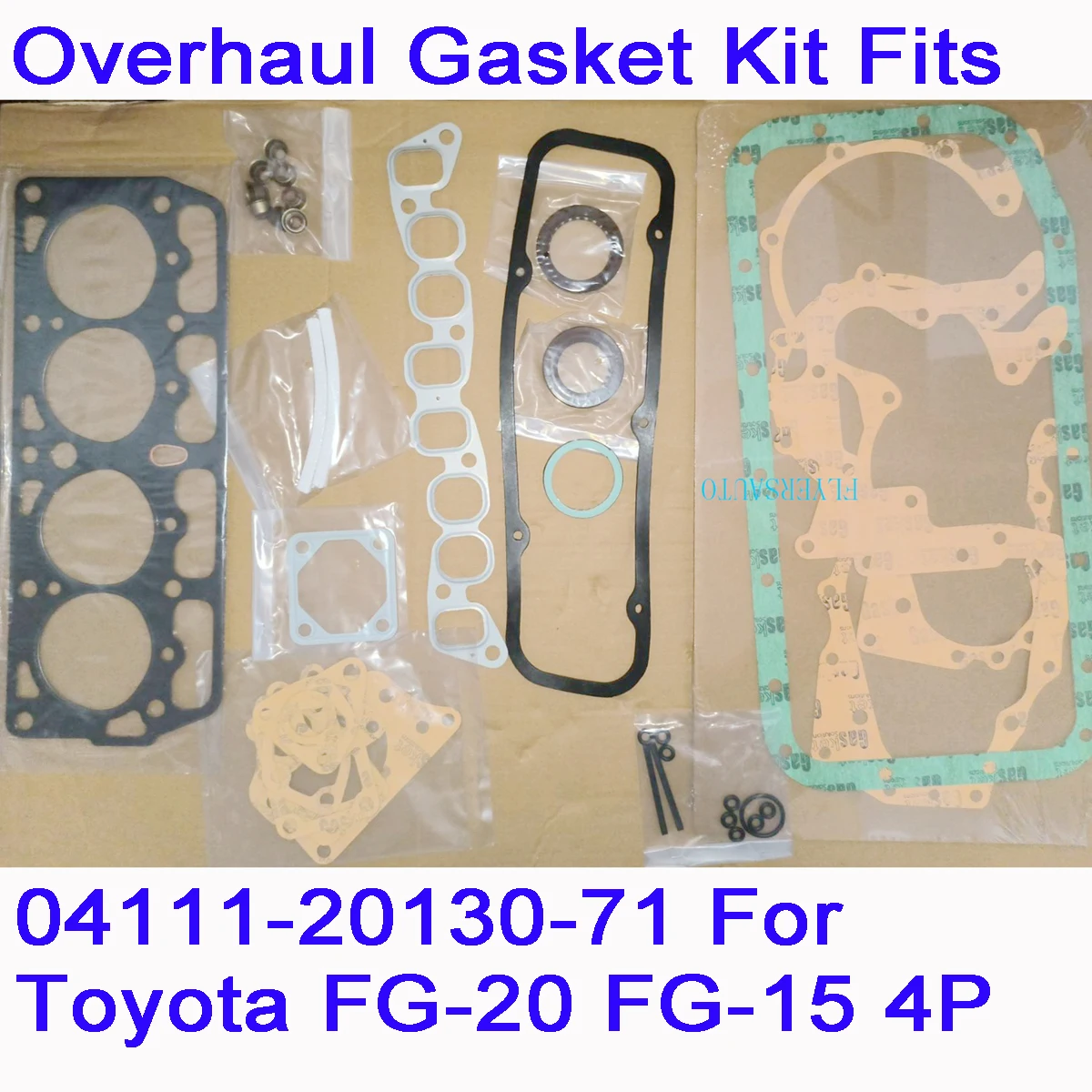 

Overhaul Gasket Kit Fits 04111-20130-71 For Toyota FG-20 FG-15 4P Engine #FLYERSAUTO Forklift Repair Parts