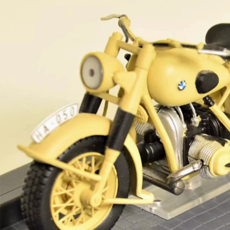 Diecast 1:24 Scale BMW R-75 1941 Motorcycle Simulation Alloy Car Model Static Display Collectible Toy Gift Souvenir Decration