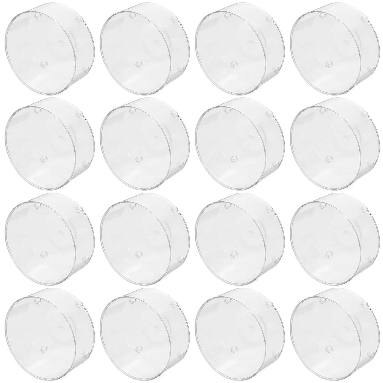 

100 pcs Holders Clear Plastic Tealight Cups Vessels Bulk Empty Taper Jars Votive Round Square Heat Resistant Steady Base