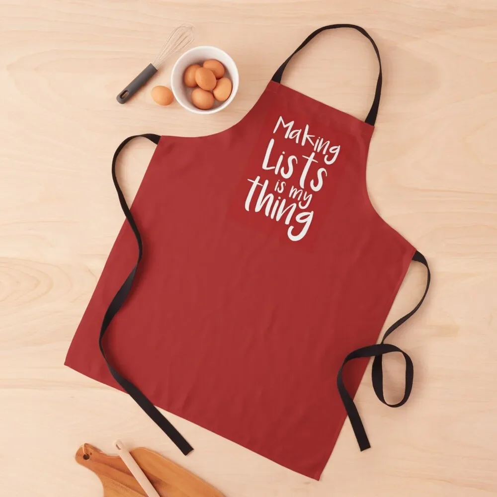 

Santa like to make lists.Making lists is my thing Apron waiter For Kitchen men's barbecue for kitchen useful Apron