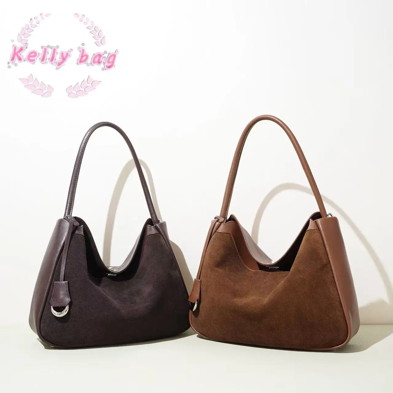 

Роскошная замшевая женская сумка-тоут, новая элегантная, простая и универсальная матовая женская сумка через плечо из воловьей кожи на одно плечо