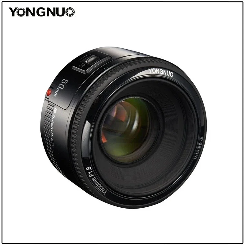 2026 YONGNUO YN50mm F1.8 Large Aperture Auto Focus for D800 D300 D700 D3200 D3300 D5100 D5200 D5300 DSLR Camera Lens