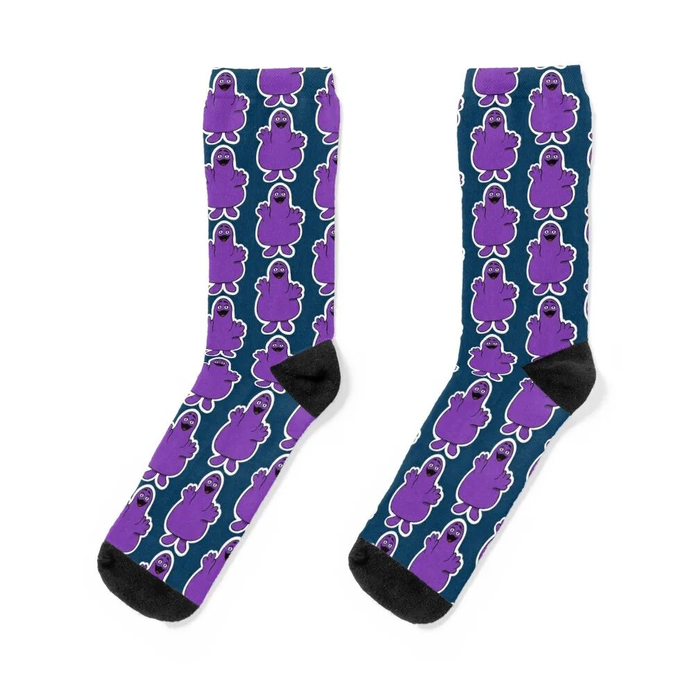 

Grimace McDonald’s Sticker Socks christmas stocking designer Stockings man sheer Male Socks Women's