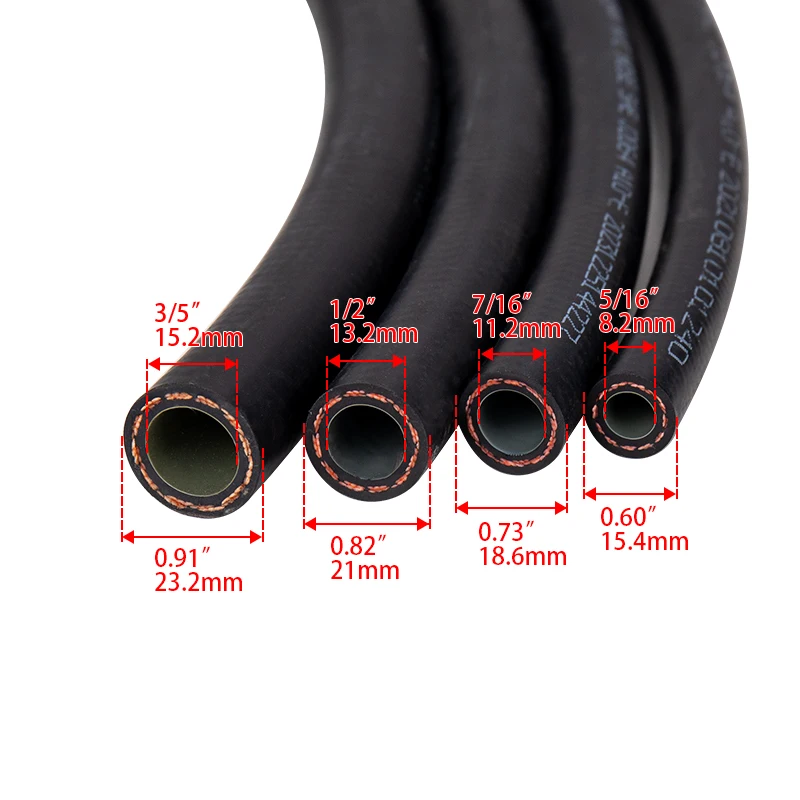 1Meter #6 #8 #10 #12 R12 R134a AC Thin wall Nylon Reduce Barrier Refrigerant Coolant Gas Hose Pipe for Air Conditioning System