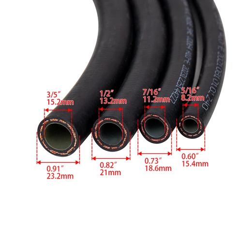 Imagen 2 del producto Tubo de manguera de Gas refrigerante para sistema de aire acondicionado, nailon de pared delgada AC, reducción de barrera, 1 metro, #6, #8, #10, #12, R12, R134a